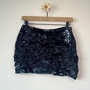 Linea  Sparkling Black Mini Skirt